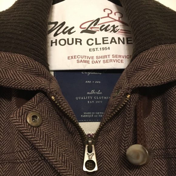 Chocolate Brown Tweed Toggle Coat - Picture 5 of 6